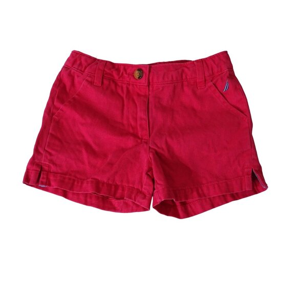 Nautica Other - Nautica Girls Pink Cotton Shorts Size 4 Pocket Zipper Fly Preppy Casual Nautical